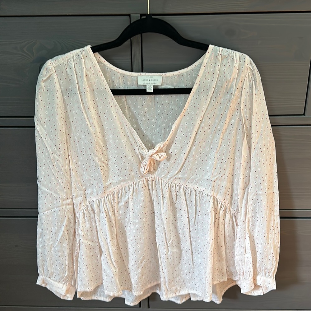 Lucky Brand Pink Floral Blouse Size S | Women's Floral Top